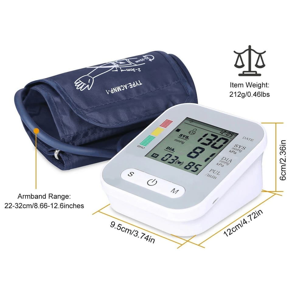 Digital blood pressor machine white Free hot water bag Digital blood pressor machine white Free hot water bag